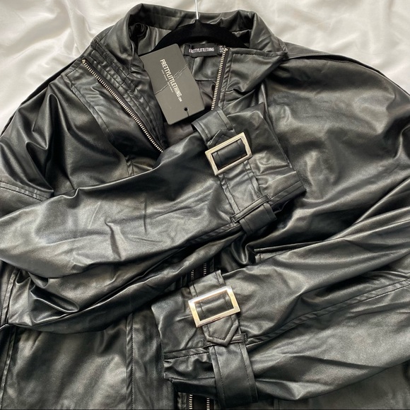 Black faux leather jacket from Pretty Little Thing - Picture 10 of 10